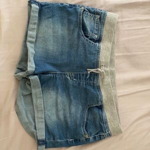3 pairs of Justice blue denim jeans shorts